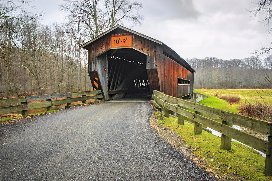 Benetka Rd Covered Bridge  Photograph by Jack R Perry