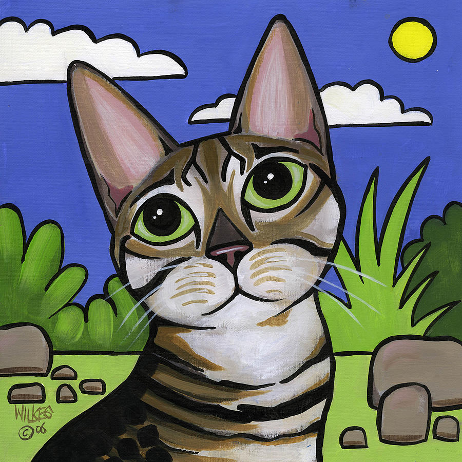 Cat Painting - Bengal Beauty by Leanne Wilkes