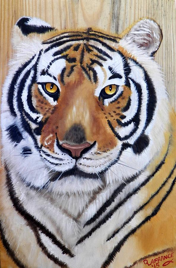 Bengal Tiger On Wood Painting