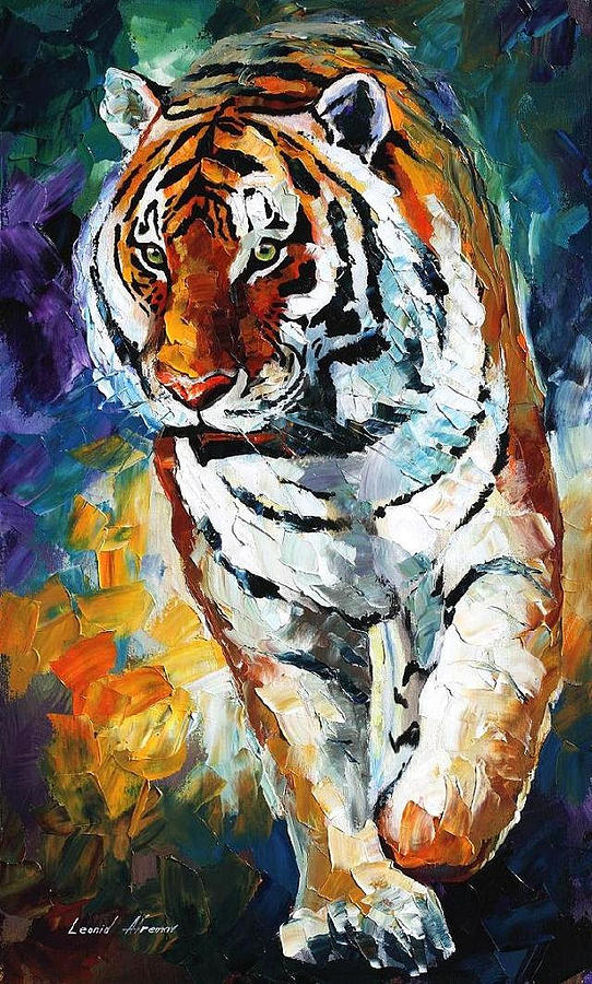 Bengal Tiger - PALETTE KNIFE Oil Painting On Canvas By Leonid Afremov ...