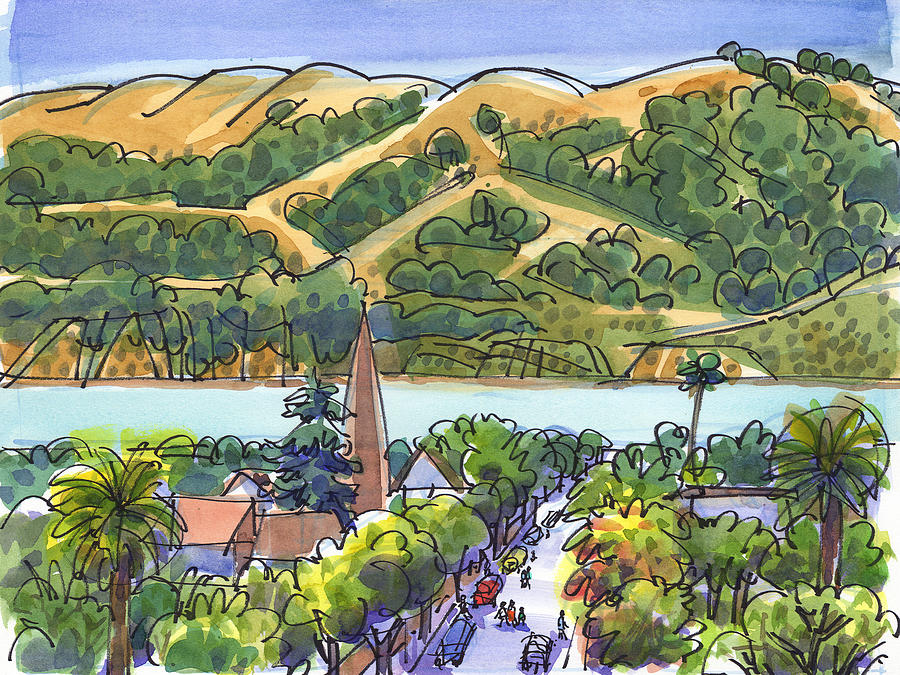 Benicia and Carquinez Straight Painting by Judith Kunzle