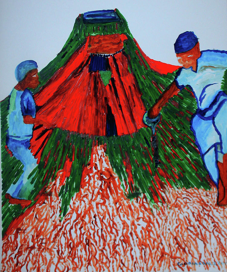 Benin Traditional Dance Painting by Gloria Ssali
