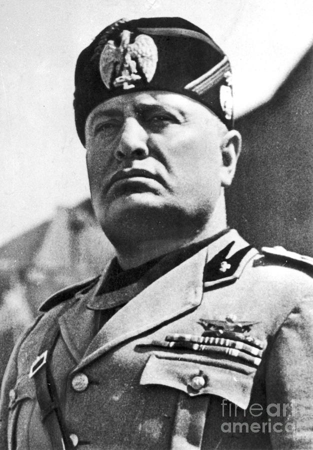 Hat Photograph - Benito Mussolini #1 by Granger