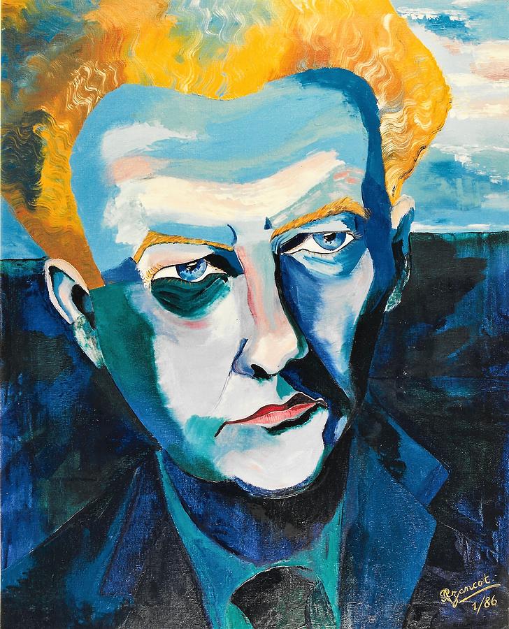 BENJAMIN BRITTEN portrait Painting by Preciada Azancot - Fine Art America