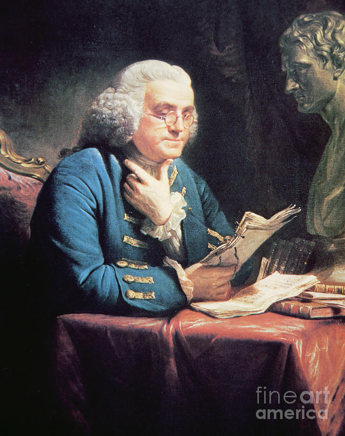 Benjamin Franklin Painting by American School