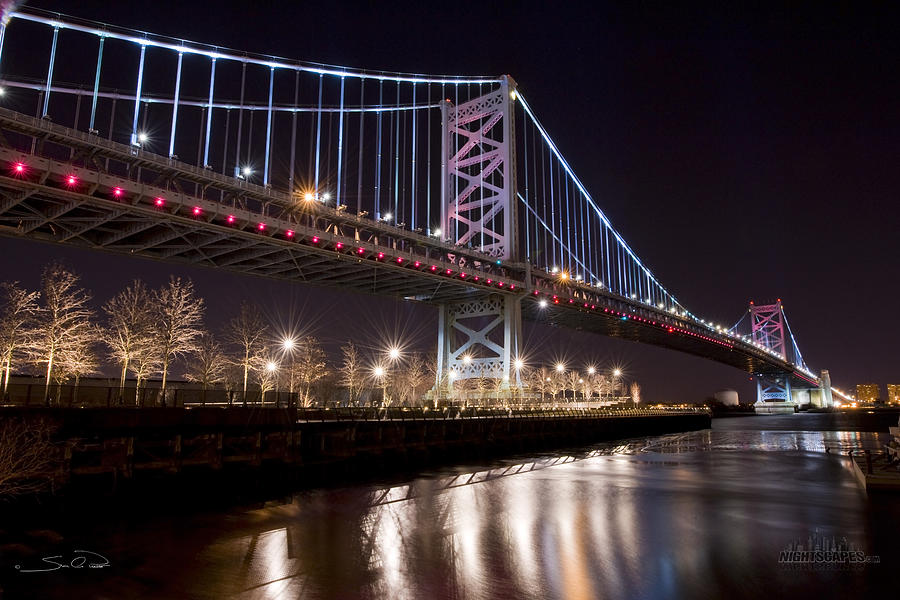 Benjamin Franklin Bridge Photograph by Shane Psaltis