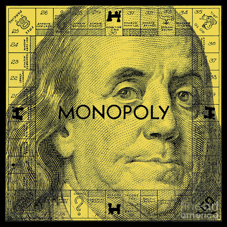 Benjamin Franklin Monopoly Gold Photograph by Jon Neidert