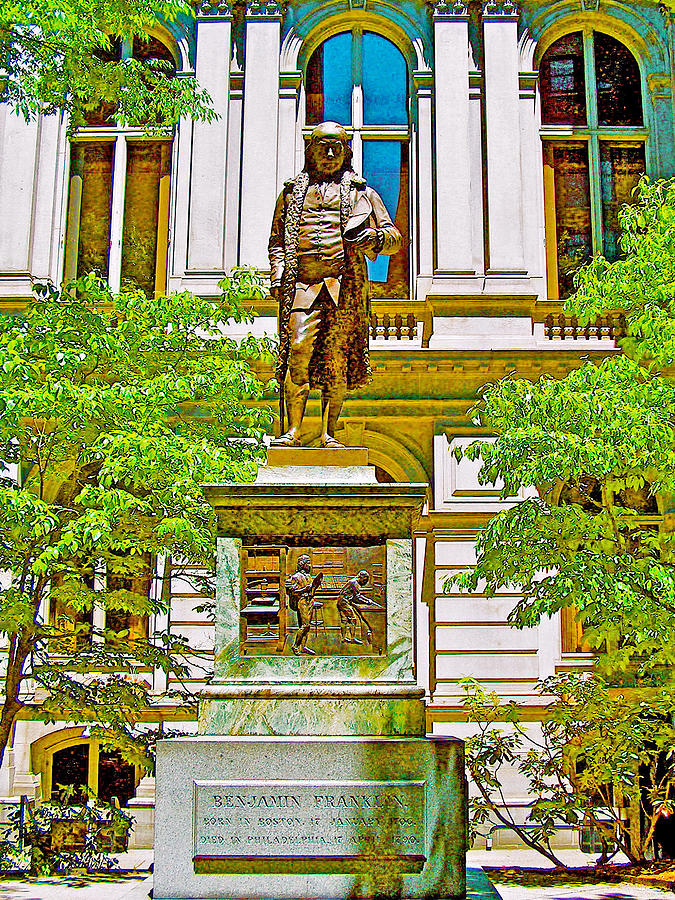 Benjamin Franklin Statue In Boston Massachusetts Photograph By Ruth