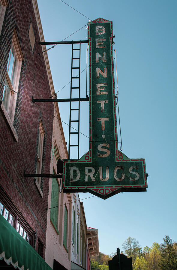 Vintage Photograph - Bennetts Drugs by Greg and Chrystal Mimbs