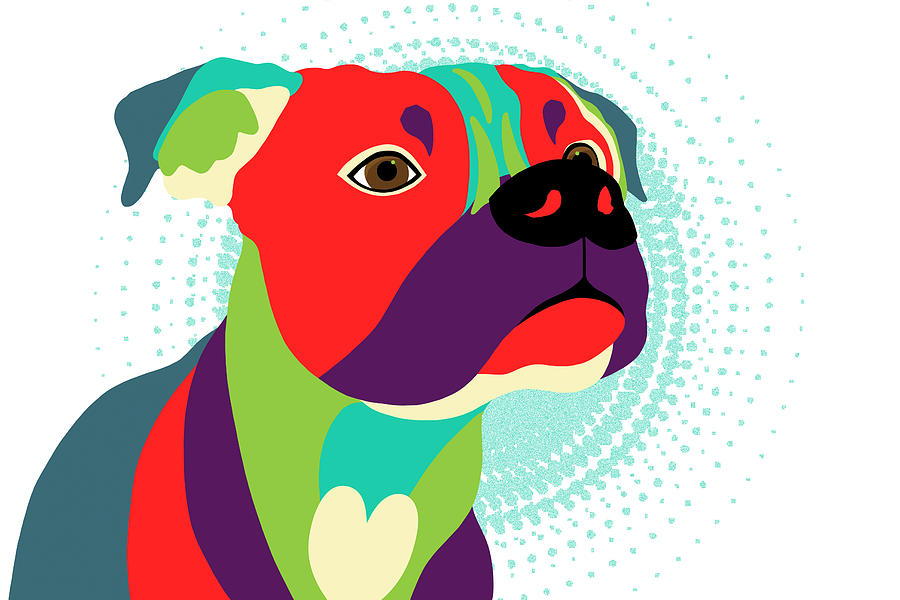Bennie The Boxer Dog - WPAP Digital Art by SharaLee Art