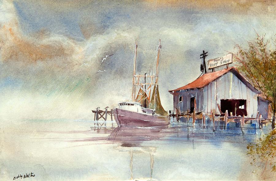 Bens Bait Shop Painting by Bobby Walters