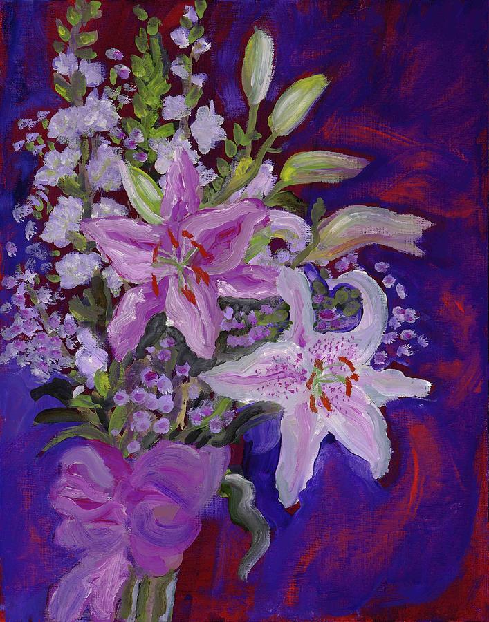 Flower Painting - Bens Flowers by Cathy France