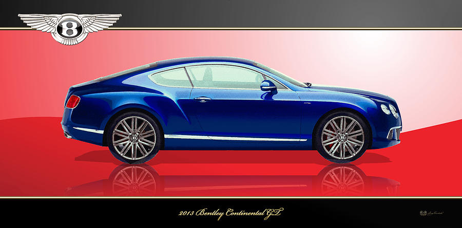 Transportation Photograph - Bentley Continental GT with 3D Badge by Serge Averbukh