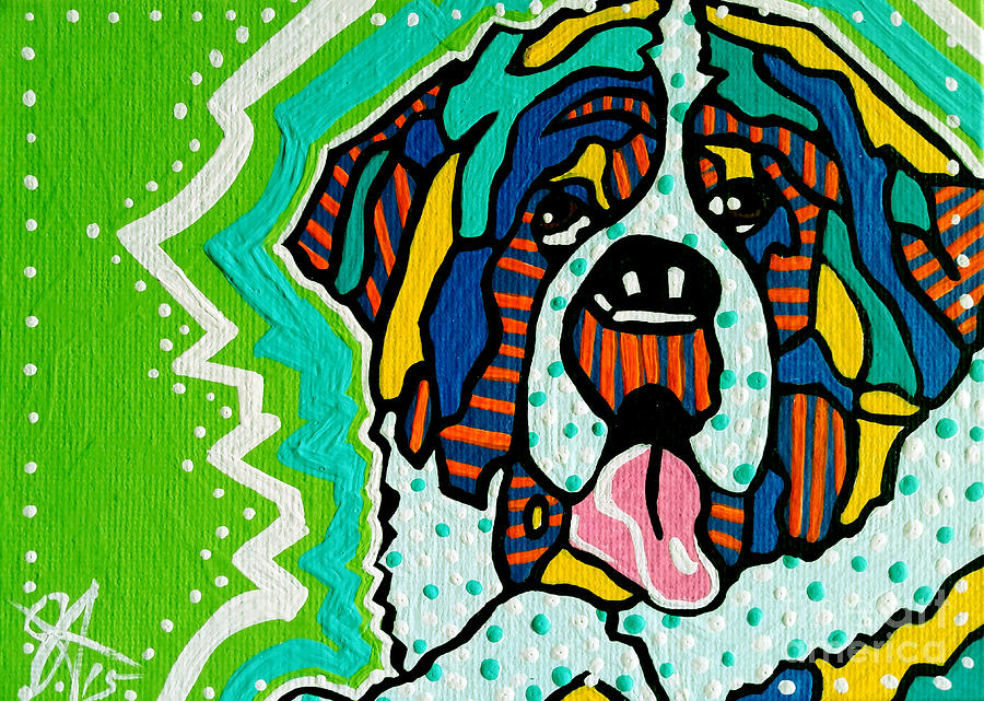 Mastiff Painting - Bentley Dog Puppy Dogs Saint Bernard Kuvasz New Foundland Leonberger Great Pyrenees Jackie Carpenter by Jackie Carpenter