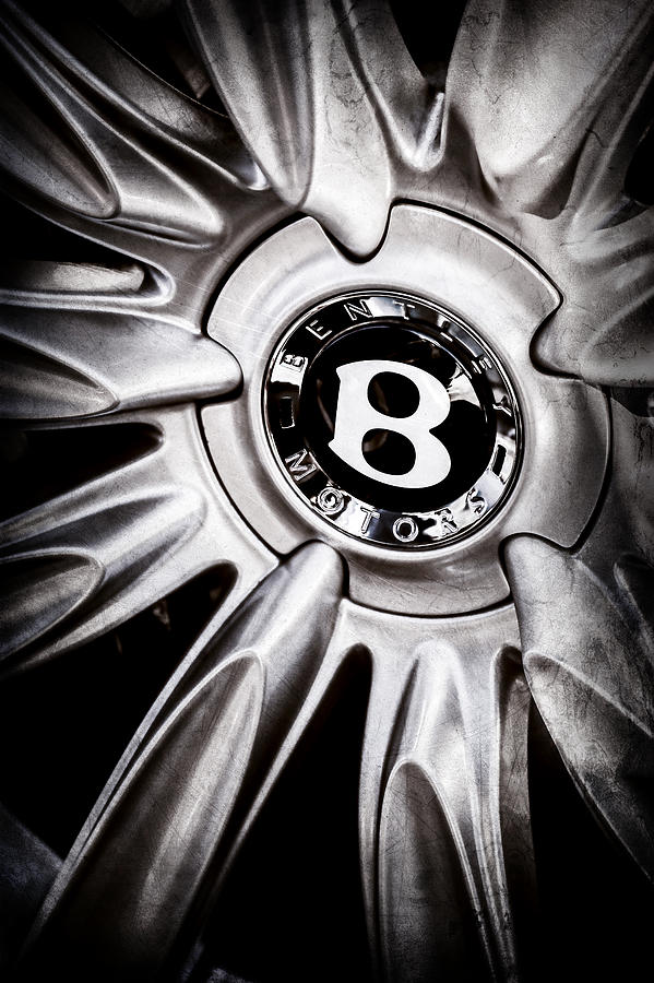 Bentley Wheel Emblem -0303ac Photograph by Jill Reger
