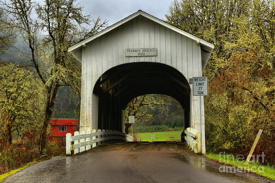 Benton County Harris Covered Bridge Photograph by Adam Jewell