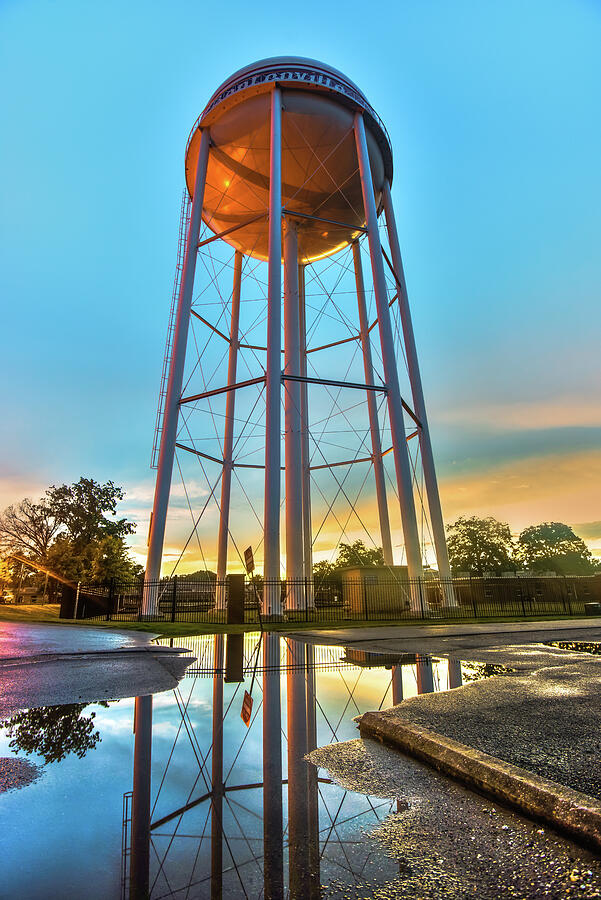 Bentonville Arkansas Water Tower After Rain Photograph by Gregory Ballos