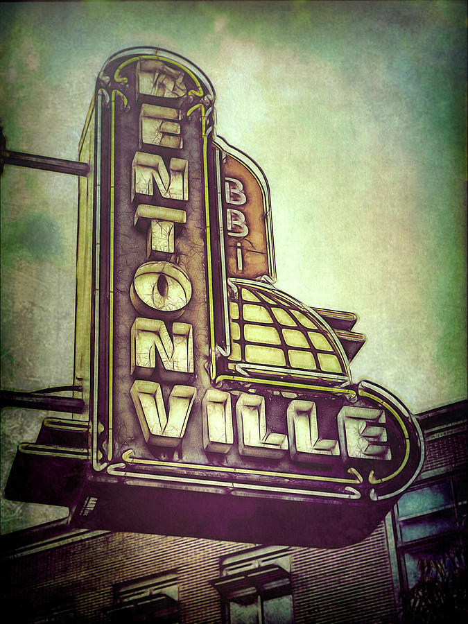 Bentonville Sign Vintage Style Photograph by Ann Powell