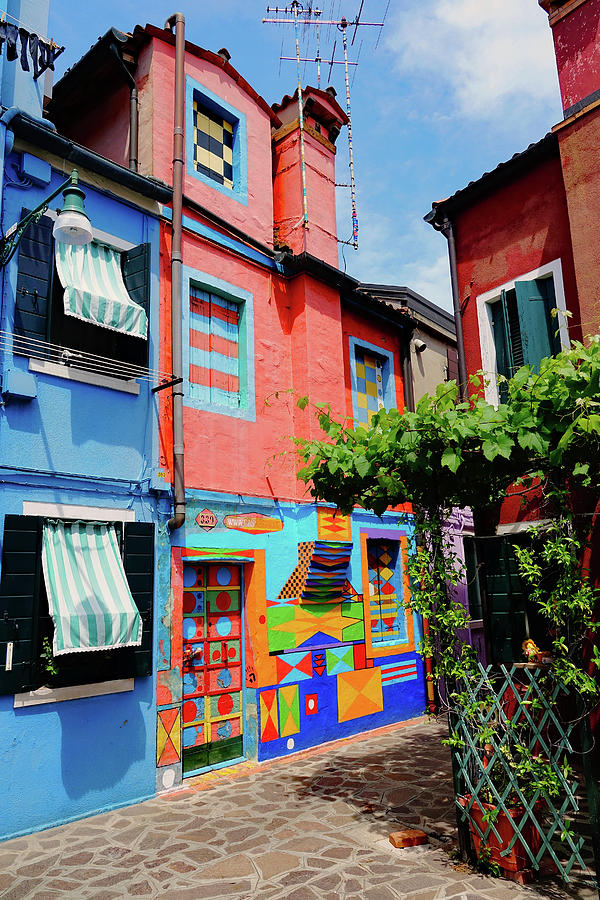 Bepis House On The Island Of Burano, Italy Photograph by Rick Rosenshein