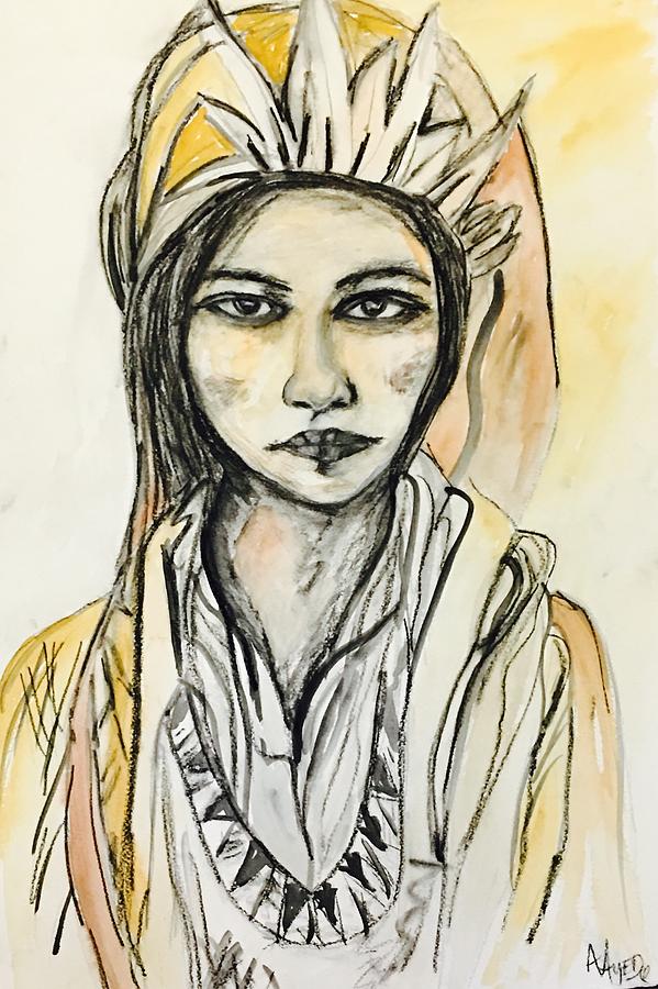 Berber Woman Mixed Media By Angela Ayed Fine Art America