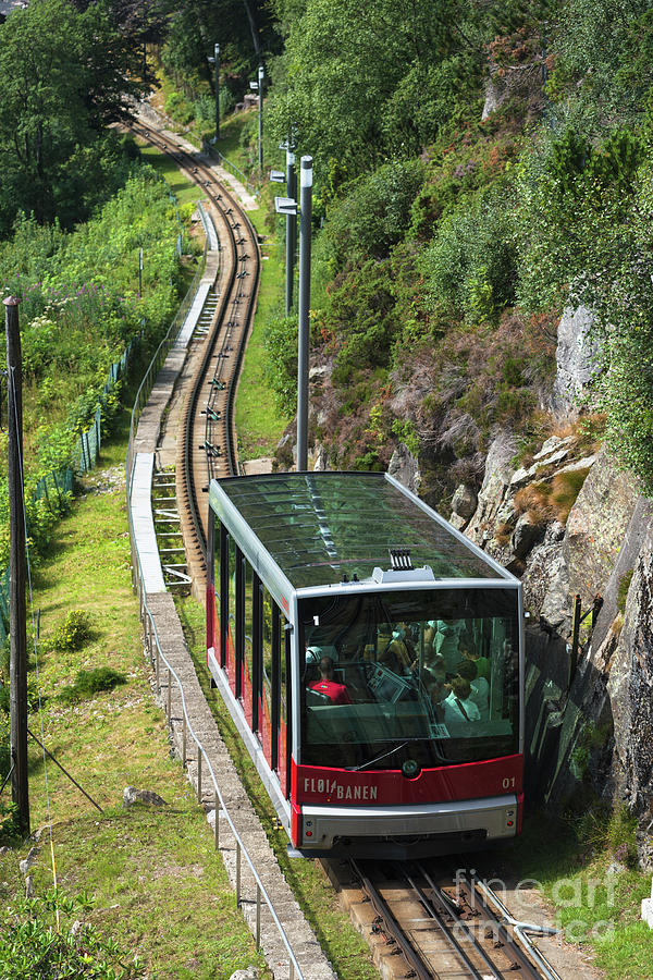 Bergen funicular railway Photograph by Andrew Michael