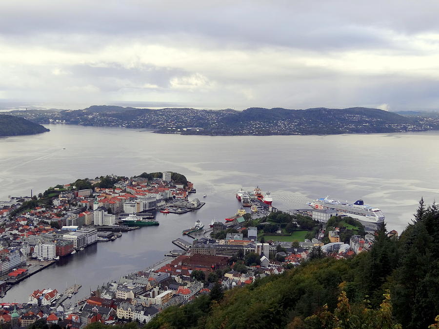 Bergen Norway As Seen From Mt. Floyen Photograph by Rick Rosenshein