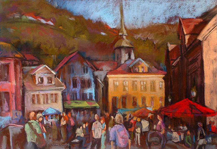 Bergen Square Painting by Joan Jones