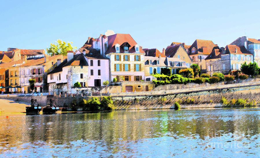 Bergerac On The Dordogne River Digital Art Photograph