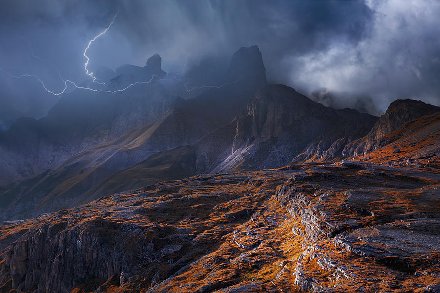 Mountain Photograph - Bergwetter by Franz Schumacher
