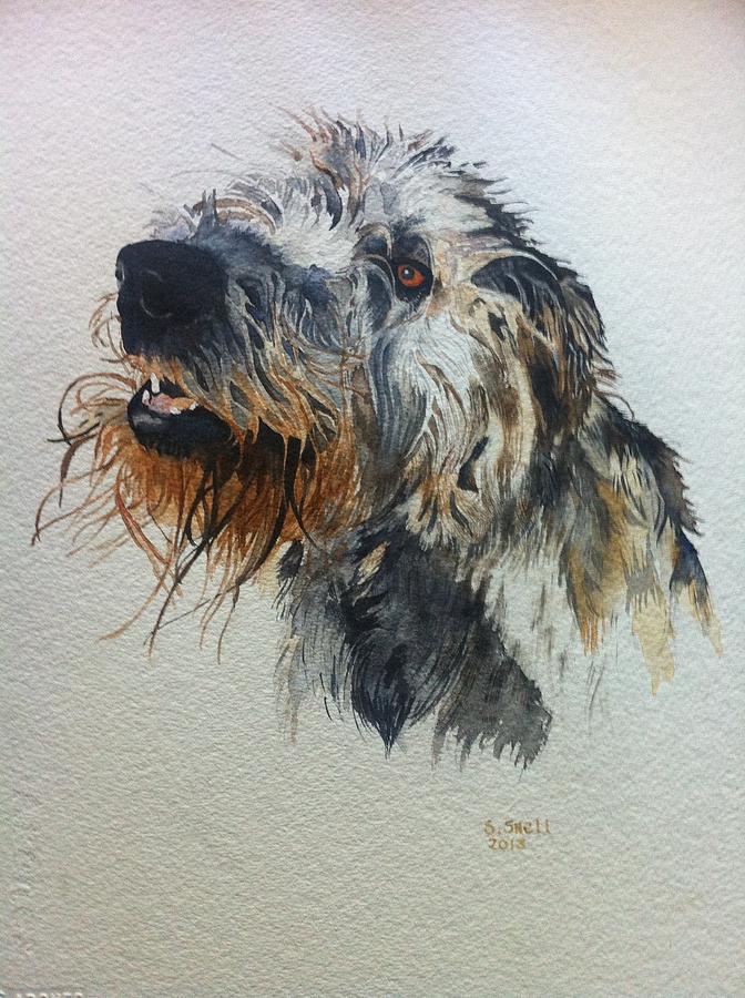 Dog Painting - Beringer by Stephanie Snell