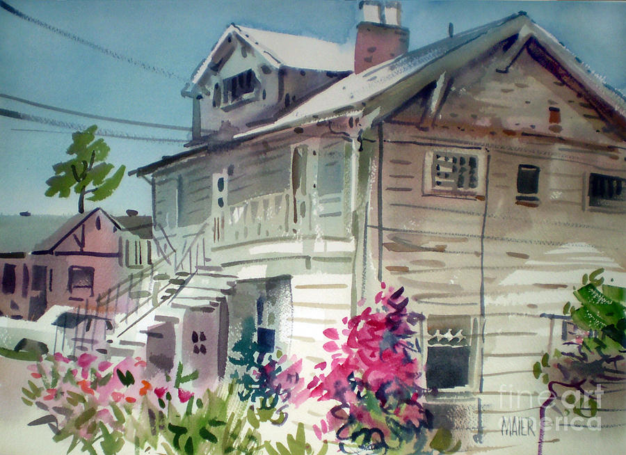 Duplex Painting - Berkeley House by Donald Maier