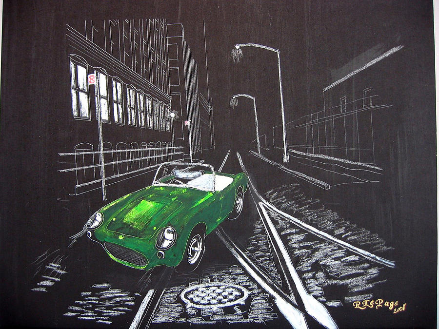 Berkley Sports Car Painting by Richard Le Page