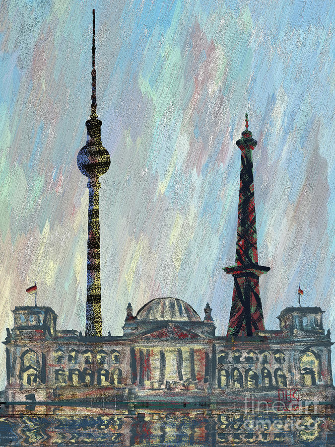 Berlin - Monuments Painting by Horst Rosenberger