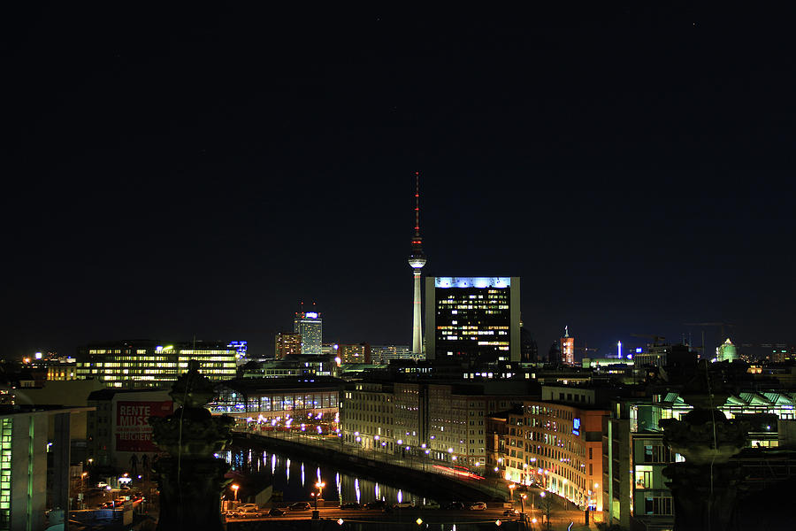 Berlin Photograph - Berlin night landscape by Matteo Patti