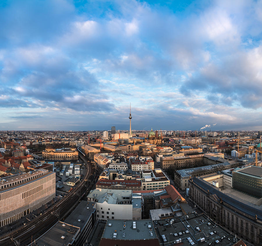 Berlin - Skyline Panorama #1 Pyrography by Jean Claude Castor | Pixels