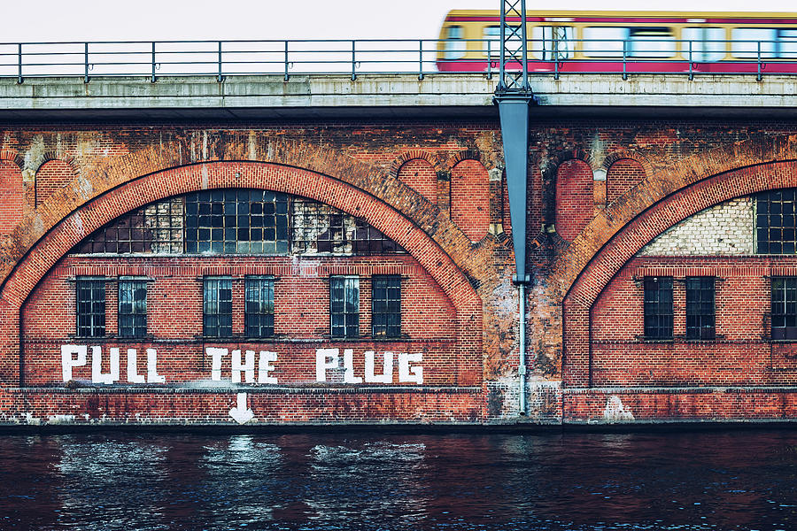 Berlin Street Art - Pull the Plug Photograph by Alexander Voss