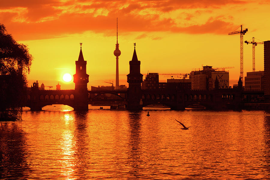 Berlin Sunset Skyline Photograph by Alexander Voss