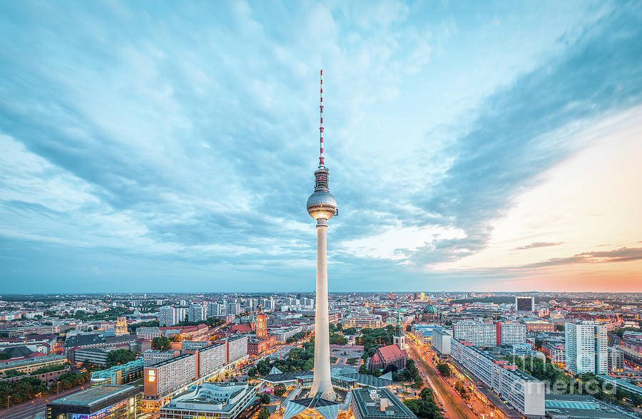 Berlin Twilight Panorama Photograph by JR Photography