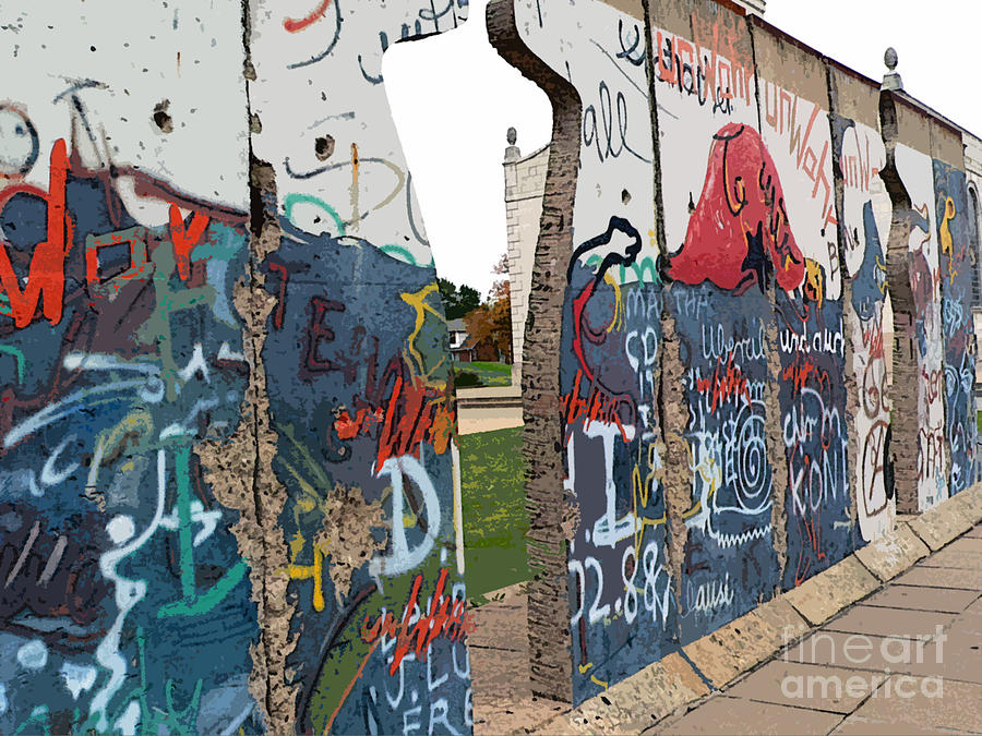 Berlin Wall section at Westminster College Photograph by David Bearden