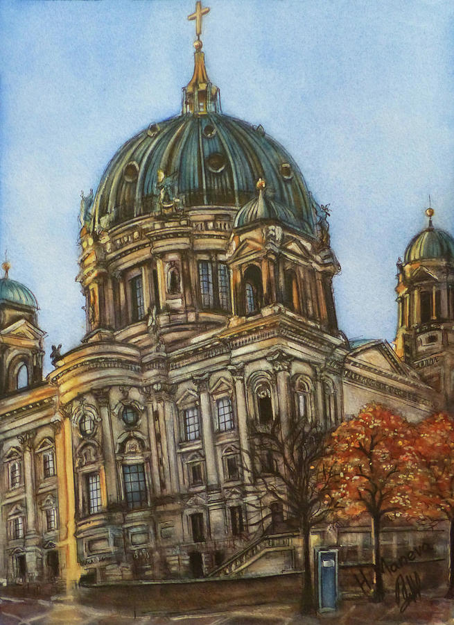 Berliner Dom Painting by Henrieta Maneva