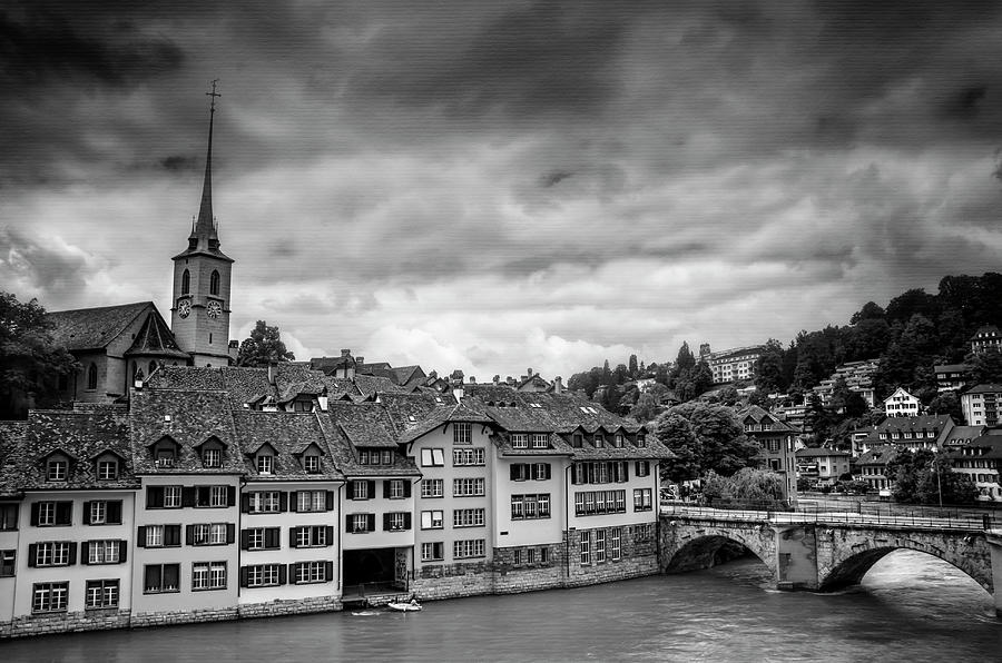 Black And White Photograph - Bern Switzerland in Black and White  by Carol Japp