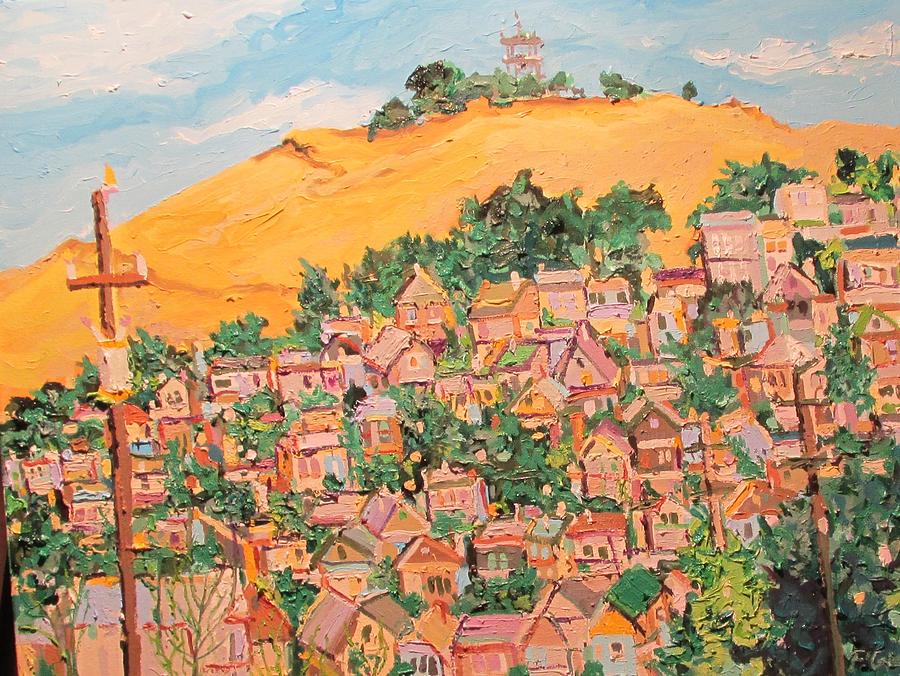San Francisco Hill Painting - Bernal Heights by Pat Gray