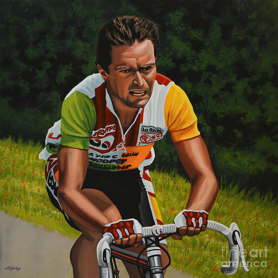 Celebrity Painting - Bernard Hinault by Paul Meijering