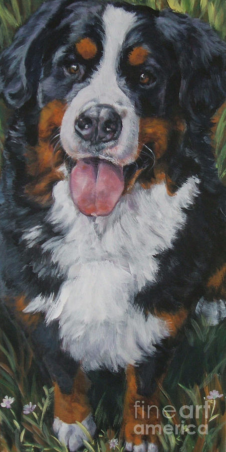 Bernese Mountain Dog  Painting - Bernese mountain dog standing by Lee Ann Shepard