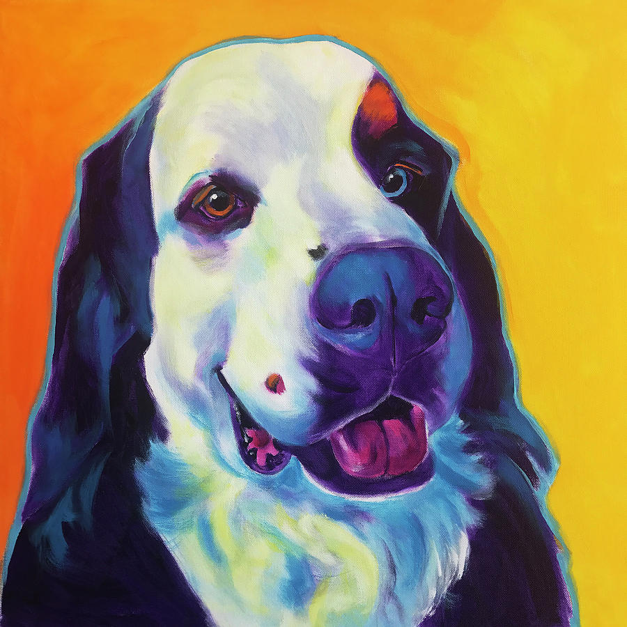 Dog Painting - Bernese Mountain Dog - Zeke by Dawg Painter