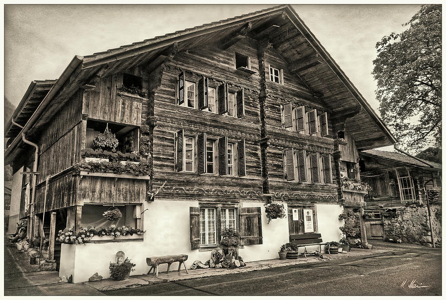 Bernese wooden House vintage Photograph by Hanny Heim