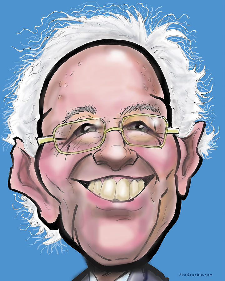Bernie Sanders Digital Art by Kevin Middleton