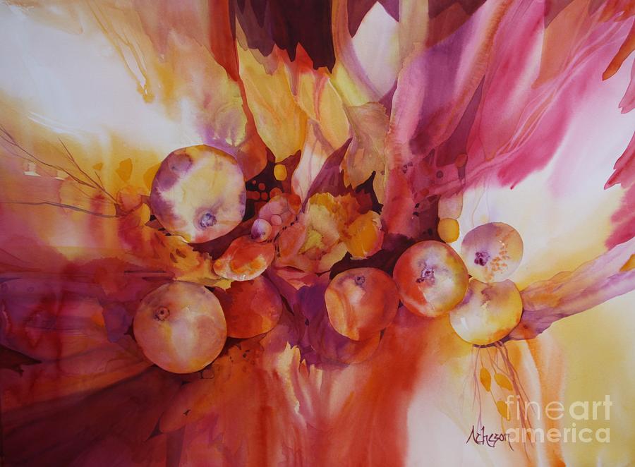 Berries Beautiful Painting by Donna Acheson-Juillet