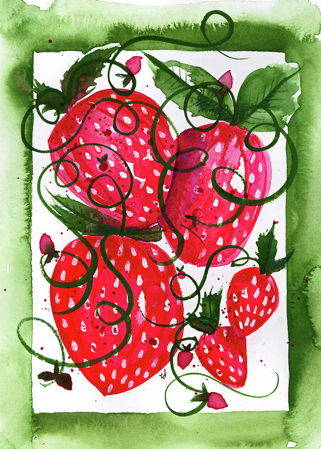 Berries on Parade Painting by Tonya Doughty