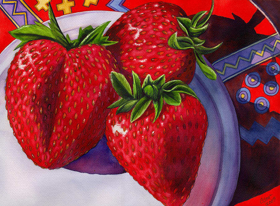 Strawberry Painting - Berry Berry Berry Good by Catherine G McElroy